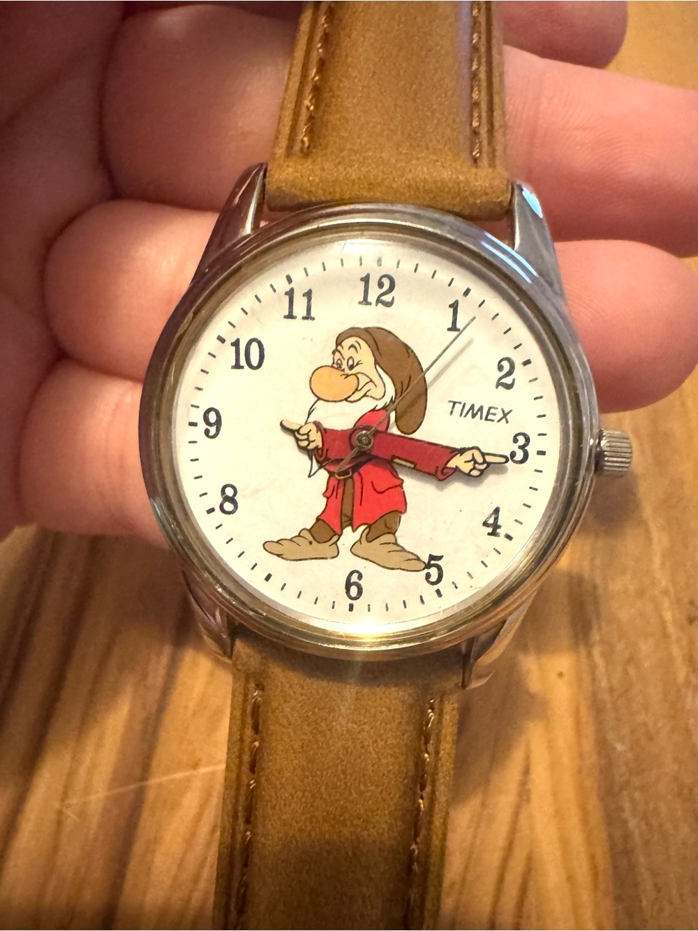 Vintage TIMEX Disney Snow White Grumpy Watch